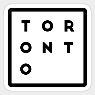 Toronto | White square, black letters | Canada Sticker